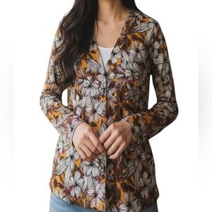 Cable & Gauge XL Floral Fly Away Cardigan Sweater NWT